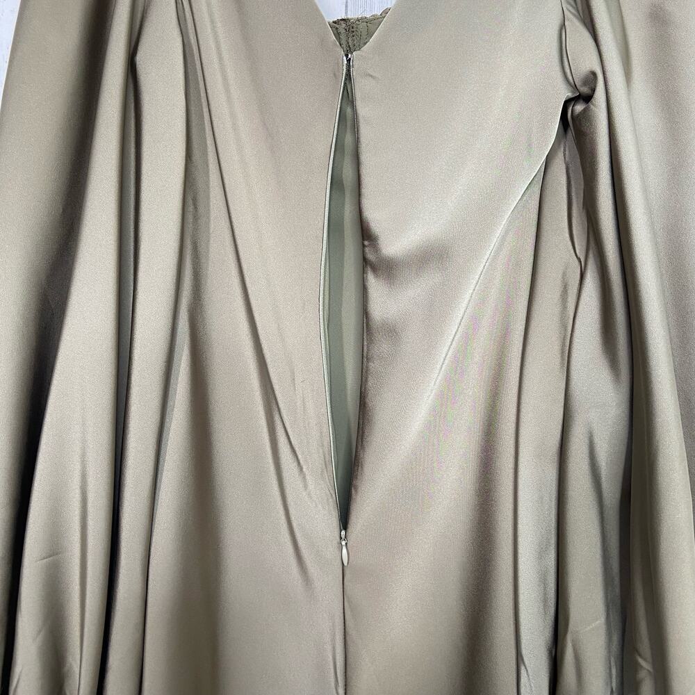 Jagger & Stone The Liv Dress Olive Green Satin Bustier Mini Boho Party Size 4 - Picture 7 of 15